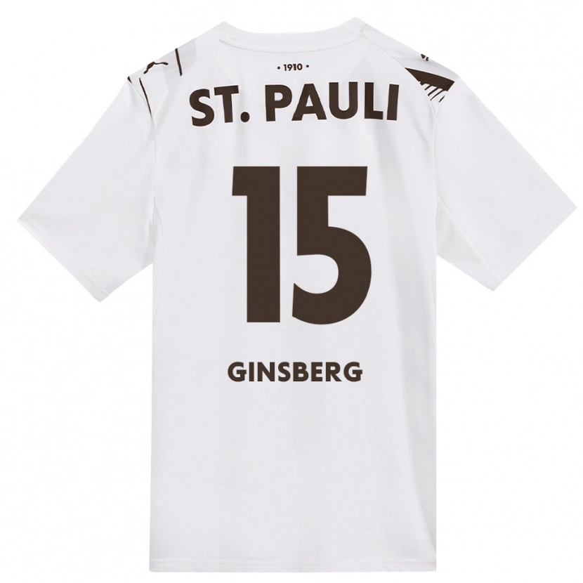Danxen Kinder Pauline Ginsberg #15 Kaffee Weiß Rot Auswärtstrikot Trikot 2026/27 T-Shirt Schweiz