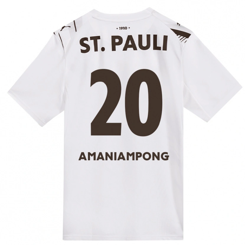 Danxen Kinder Marces Amaniampong #20 Kaffee Weiß Rot Auswärtstrikot Trikot 2026/27 T-Shirt Schweiz