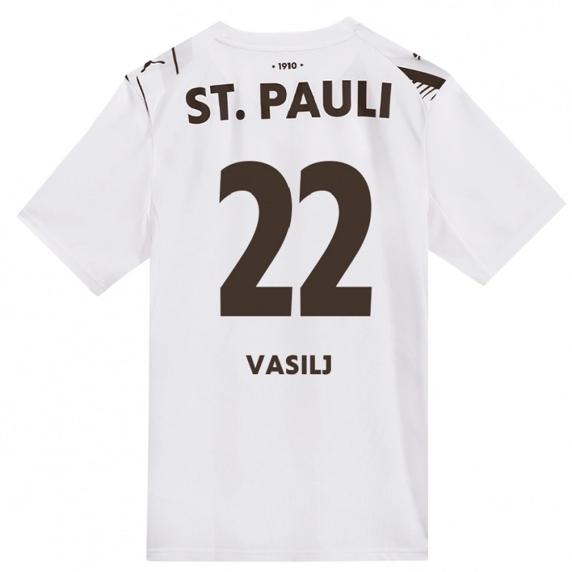 Danxen Kinder Nikola Vasilj #22 Kaffee Weiß Rot Auswärtstrikot Trikot 2026/27 T-Shirt Schweiz