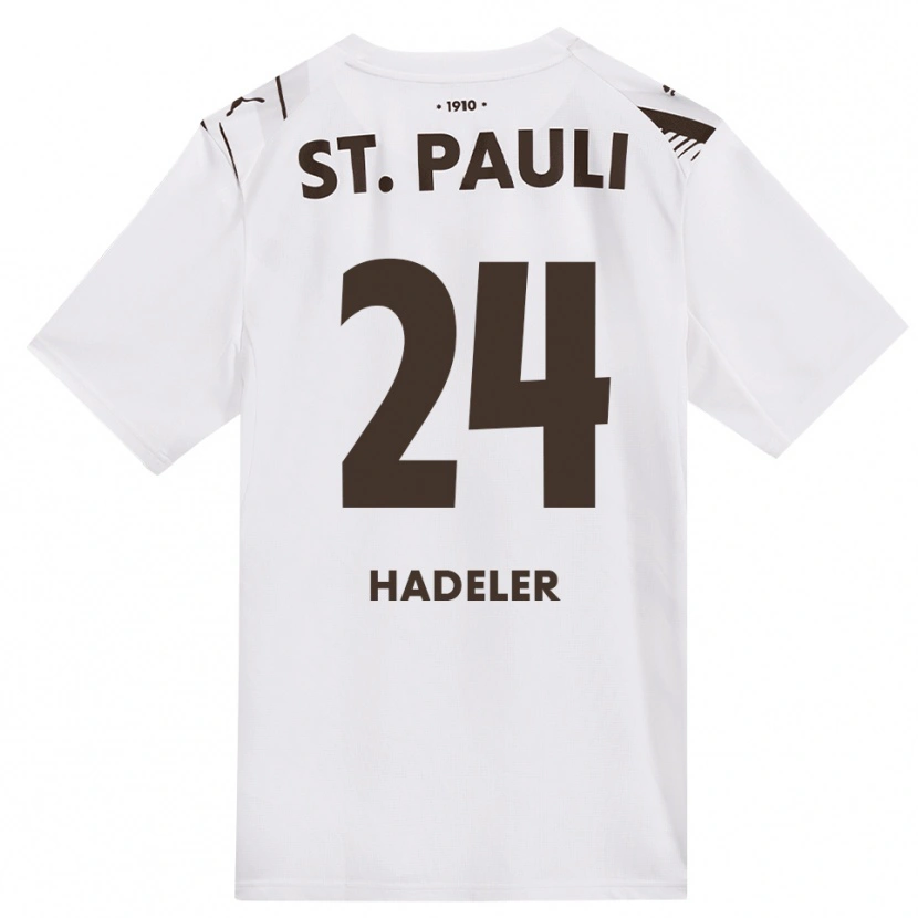 Danxen Kinder Jonathan Hadeler #24 Kaffee Weiß Rot Auswärtstrikot Trikot 2026/27 T-Shirt Schweiz