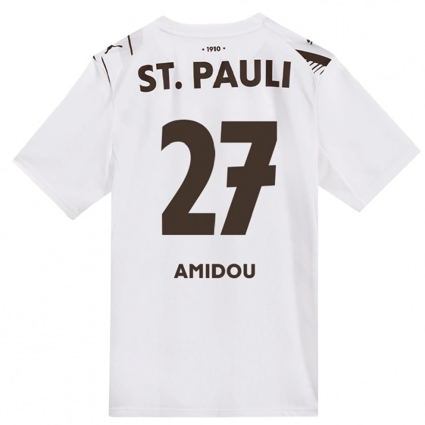 Danxen Kinder Amir Amidou #27 Kaffee Weiß Rot Auswärtstrikot Trikot 2026/27 T-Shirt Schweiz
