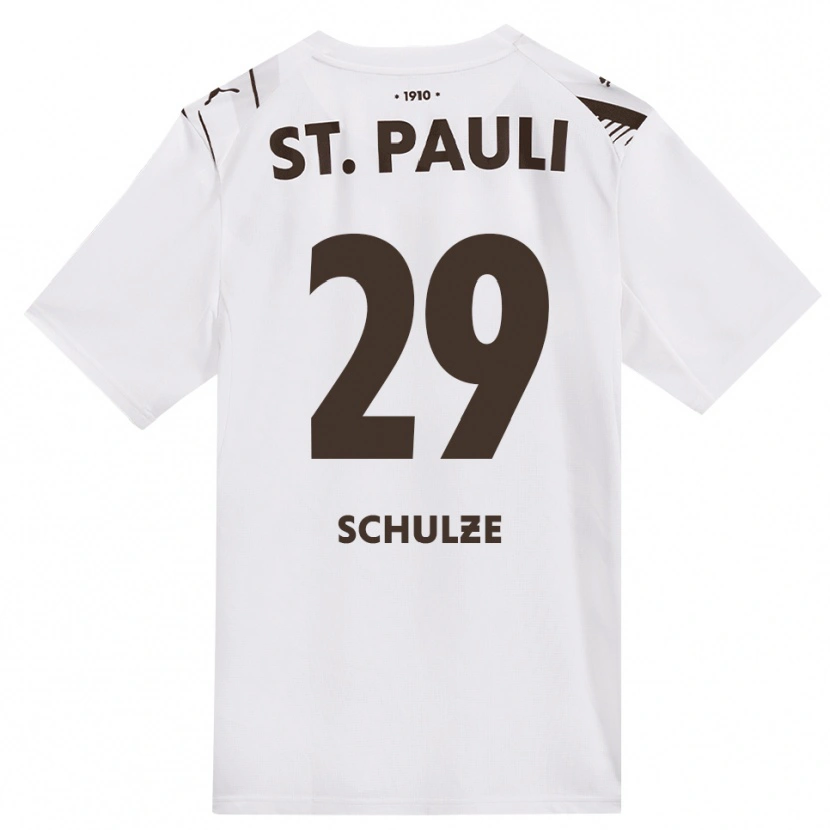 Danxen Kinder Lucas Schulze #29 Kaffee Weiß Rot Auswärtstrikot Trikot 2026/27 T-Shirt Schweiz
