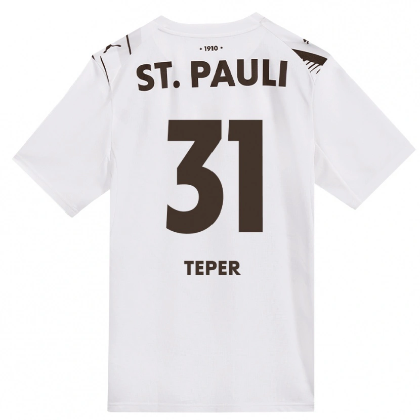Danxen Kinder M. Teper #31 Kaffee Weiß Rot Auswärtstrikot Trikot 2026/27 T-Shirt Schweiz