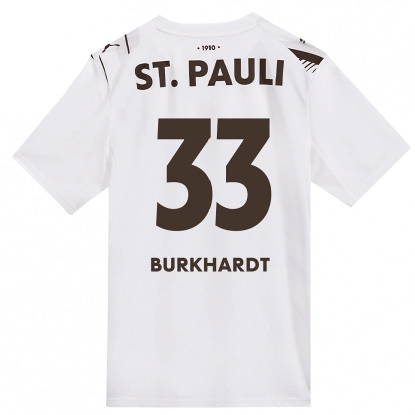 Danxen Kinder Jannik Burkhardt #33 Kaffee Weiß Rot Auswärtstrikot Trikot 2026/27 T-Shirt Schweiz