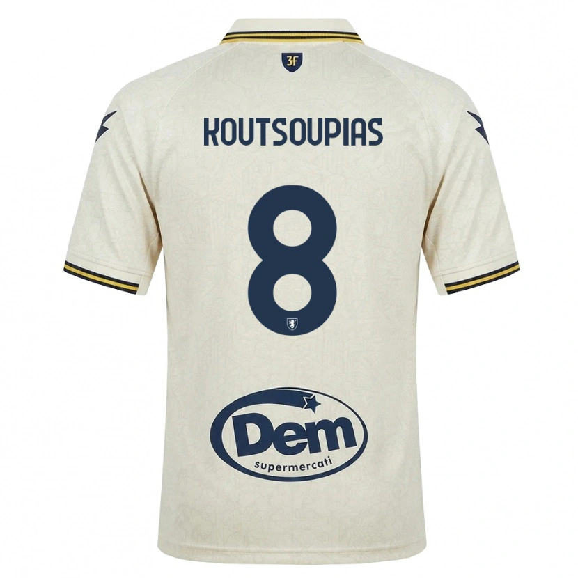Danxen Kinder Ilias Koutsoupias #8 Oldlace Gelb Schwarz Auswärtstrikot Trikot 2026/27 T-Shirt Schweiz