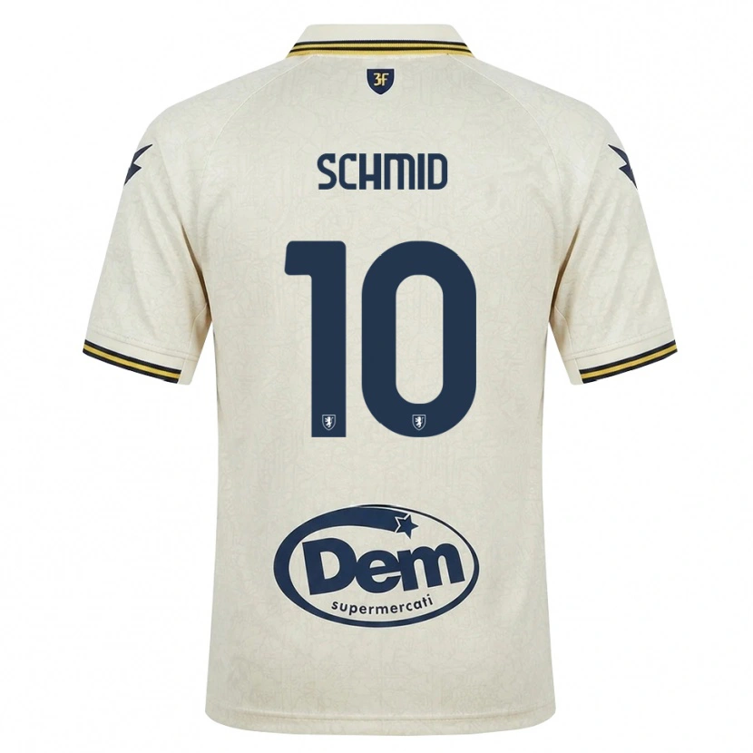 Danxen Kinder Romano Schmid #10 Oldlace Gelb Schwarz Auswärtstrikot Trikot 2026/27 T-Shirt Schweiz