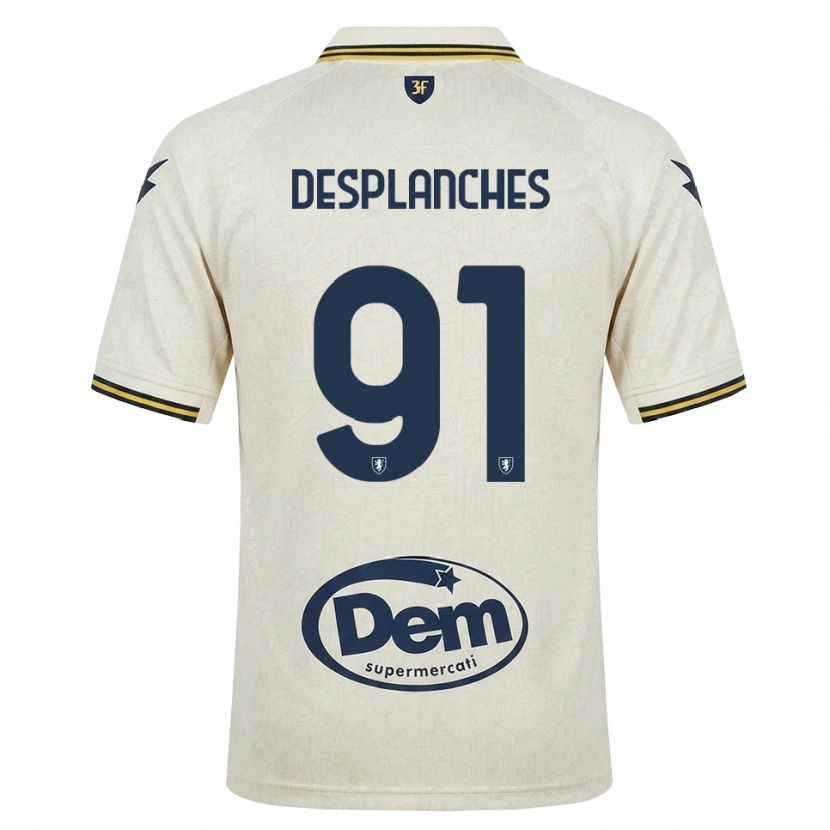 Danxen Kinder Sebastiano Desplanches #91 Oldlace Gelb Schwarz Auswärtstrikot Trikot 2026/27 T-Shirt Schweiz