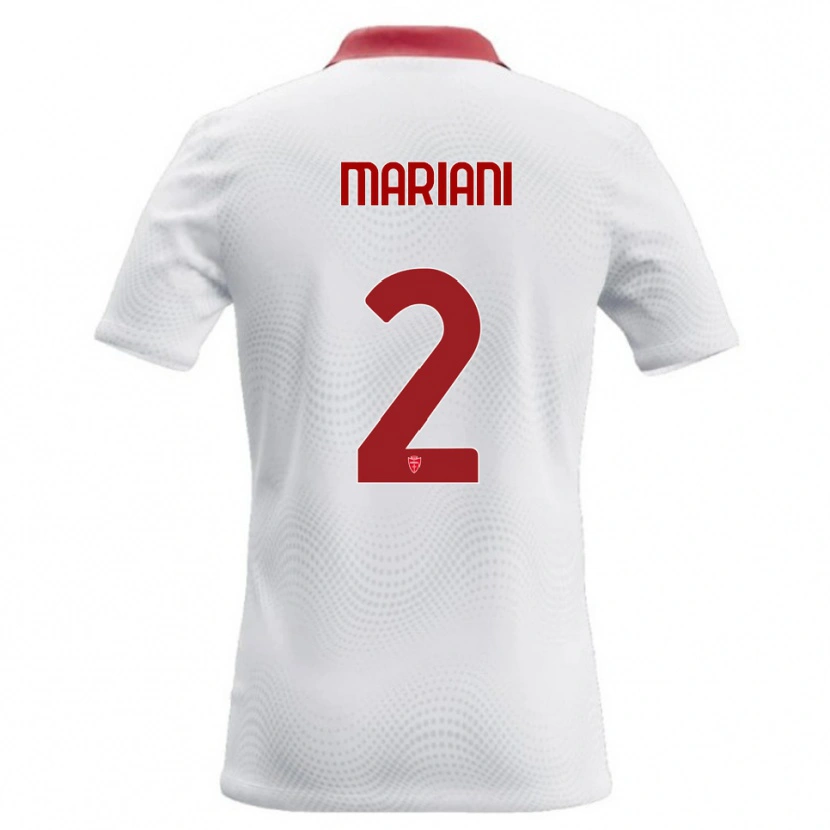Danxen Kinder Christian Mariani #2 Weiß Rot Auswärtstrikot Trikot 2026/27 T-Shirt Schweiz