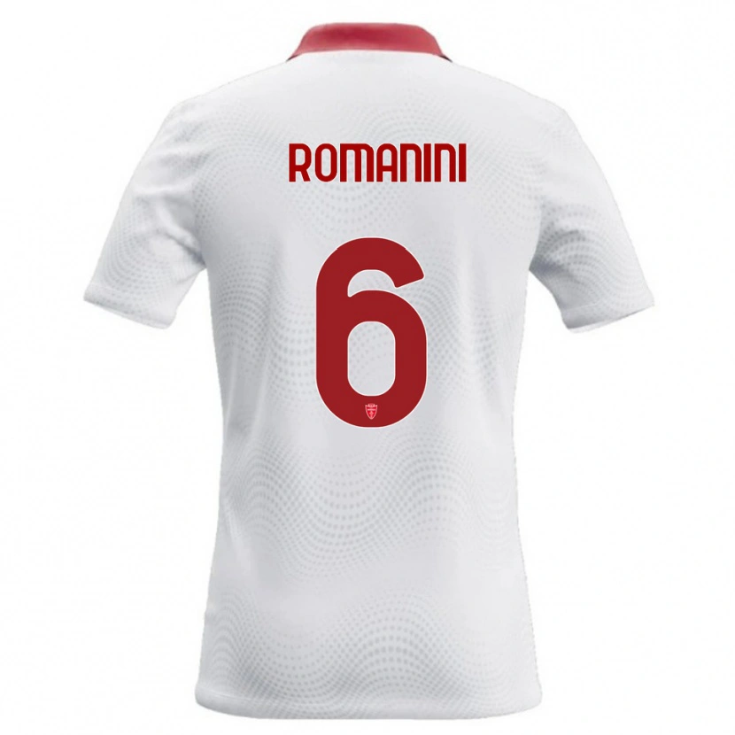 Danxen Kinder Andrea Romanini #6 Weiß Rot Auswärtstrikot Trikot 2026/27 T-Shirt Schweiz