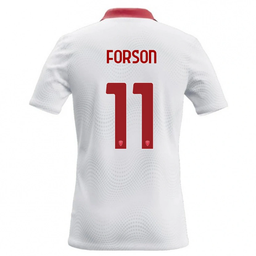 Danxen Kinder Omari Forson #11 Weiß Rot Auswärtstrikot Trikot 2026/27 T-Shirt Schweiz