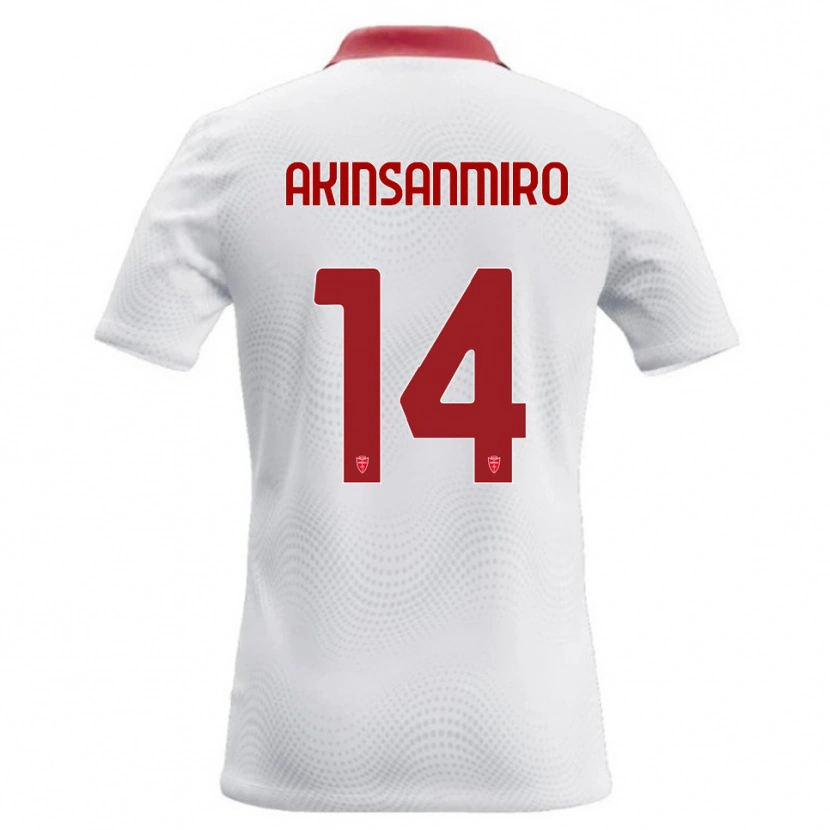 Danxen Kinder Ebenezer Akinsanmiro #14 Weiß Rot Auswärtstrikot Trikot 2026/27 T-Shirt Schweiz