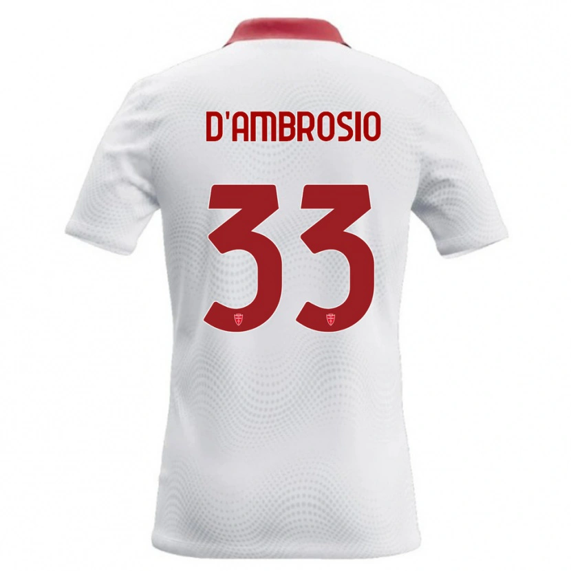 Danxen Kinder Danilo D'ambrosio #33 Weiß Rot Auswärtstrikot Trikot 2026/27 T-Shirt Schweiz