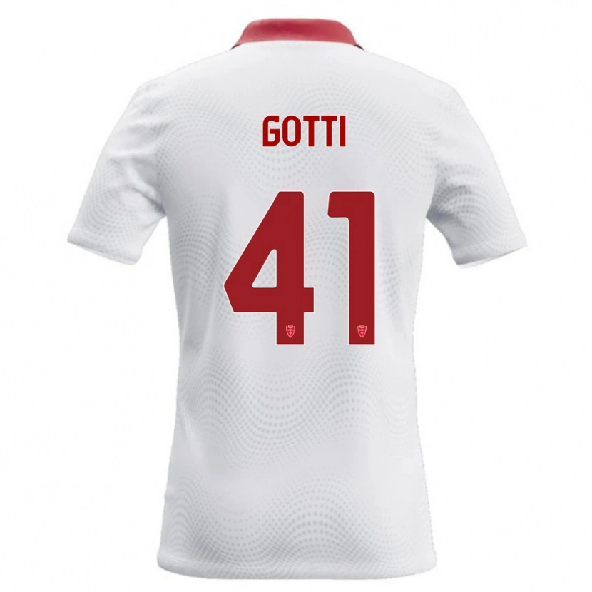 Danxen Kinder Andrea Gotti #41 Weiß Rot Auswärtstrikot Trikot 2026/27 T-Shirt Schweiz
