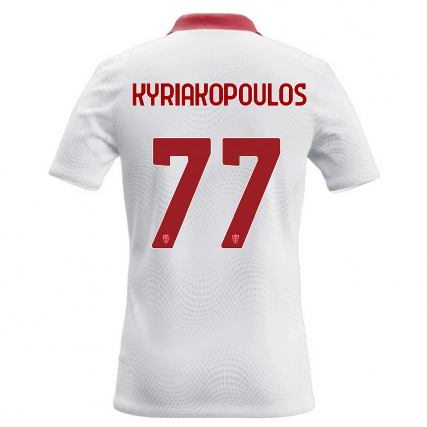 Danxen Kinder Georgios Kyriakopoulos #77 Weiß Rot Auswärtstrikot Trikot 2026/27 T-Shirt Schweiz