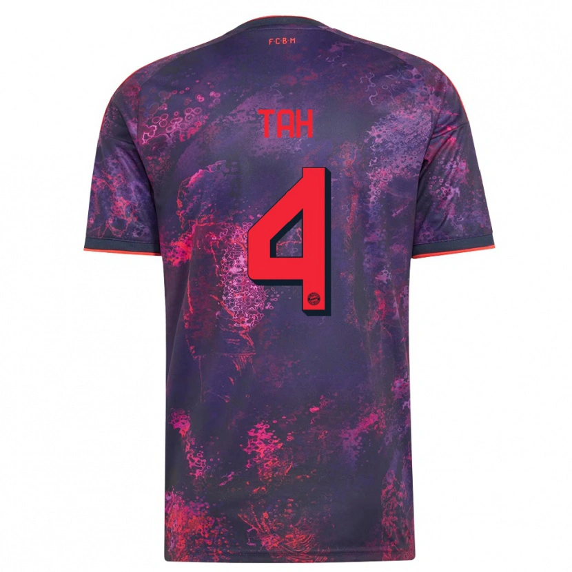 Danxen Kinder Jonathan Tah #4 Lila Rot Ausweichtrikot Trikot 2026/27 T-Shirt Schweiz