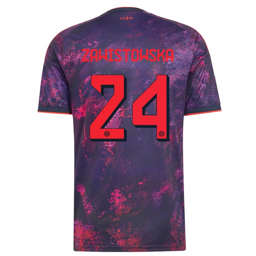 Danxen Kinder Weronika Zawistowska #24 Lila Rot Ausweichtrikot Trikot 2026/27 T-Shirt Schweiz