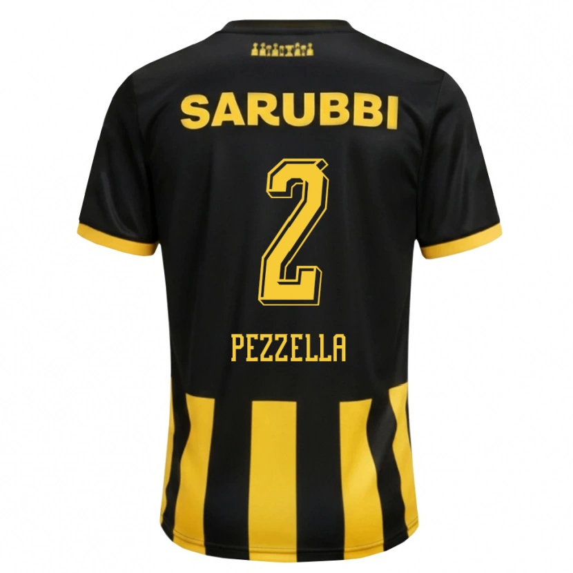 Danxen Herren Germán Pezzella #2 Schwarz Gelb Heimtrikot Trikot 2026/27 T-Shirt Schweiz