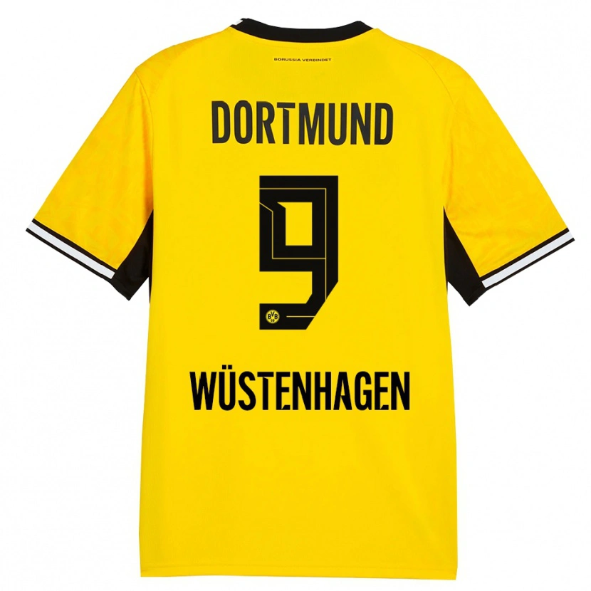 Danxen Herren Bennedikt Wüstenhagen #9 Gelb Schwarz Weiß Heimtrikot Trikot 2026/27 T-Shirt Schweiz