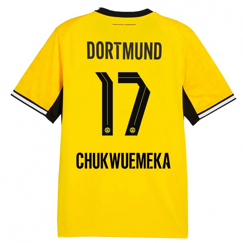 Danxen Herren Carney Chukwuemeka #17 Gelb Schwarz Weiß Heimtrikot Trikot 2026/27 T-Shirt Schweiz