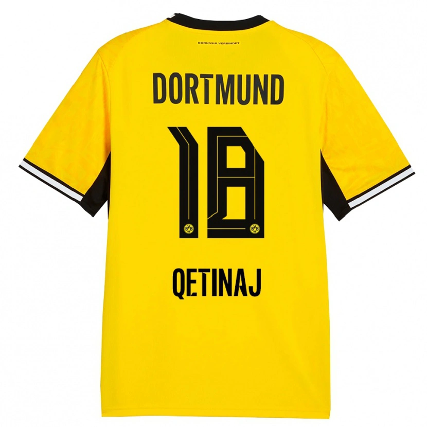 Danxen Herren Edon Qetinaj #18 Gelb Schwarz Weiß Heimtrikot Trikot 2026/27 T-Shirt Schweiz