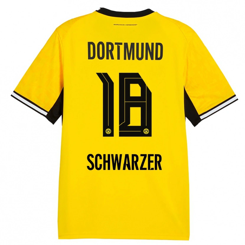 Danxen Herren Jonas Schwarzer #18 Gelb Schwarz Weiß Heimtrikot Trikot 2026/27 T-Shirt Schweiz