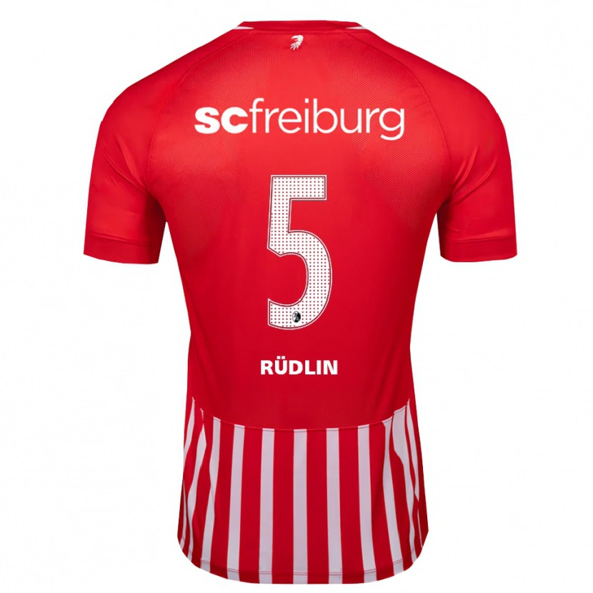Danxen Herren Fabian Rüdlin #5 Rot Weiß Schwarz Heimtrikot Trikot 2026/27 T-Shirt Schweiz