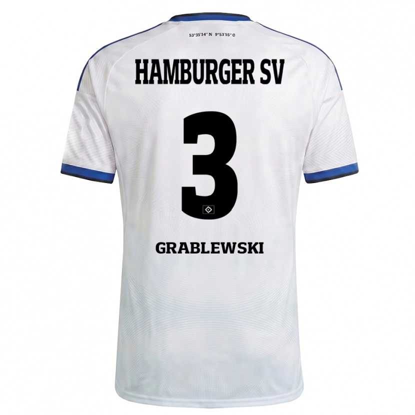 Danxen Herren Max Grablewski #3 Weiß Schwarz Blau Heimtrikot Trikot 2026/27 T-Shirt Schweiz