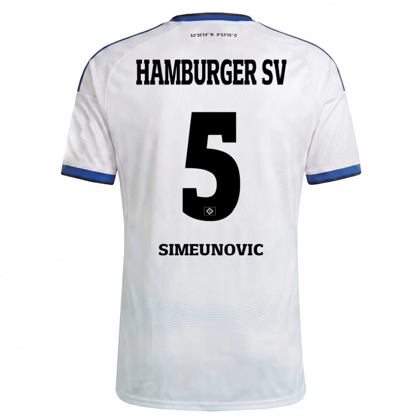 Danxen Herren Denis Simeunovic #5 Weiß Schwarz Blau Heimtrikot Trikot 2026/27 T-Shirt Schweiz