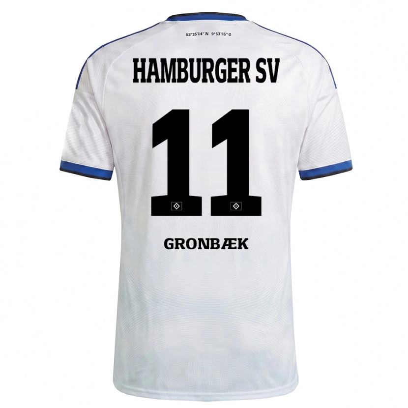 Danxen Herren Albert Grønbaek #11 Weiß Schwarz Blau Heimtrikot Trikot 2026/27 T-Shirt Schweiz