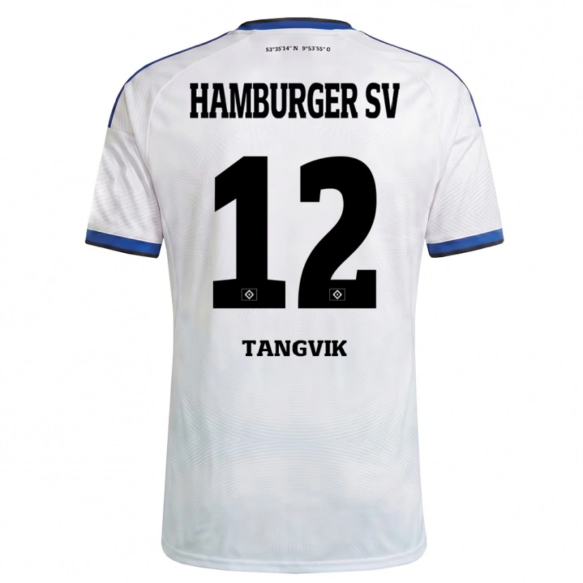 Danxen Herren Sander Tangvik #12 Weiß Schwarz Blau Heimtrikot Trikot 2026/27 T-Shirt Schweiz