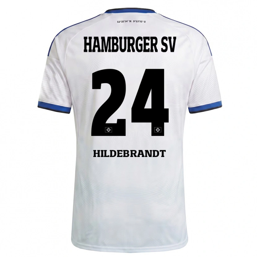 Danxen Herren Tjark Hildebrandt #24 Weiß Schwarz Blau Heimtrikot Trikot 2026/27 T-Shirt Schweiz