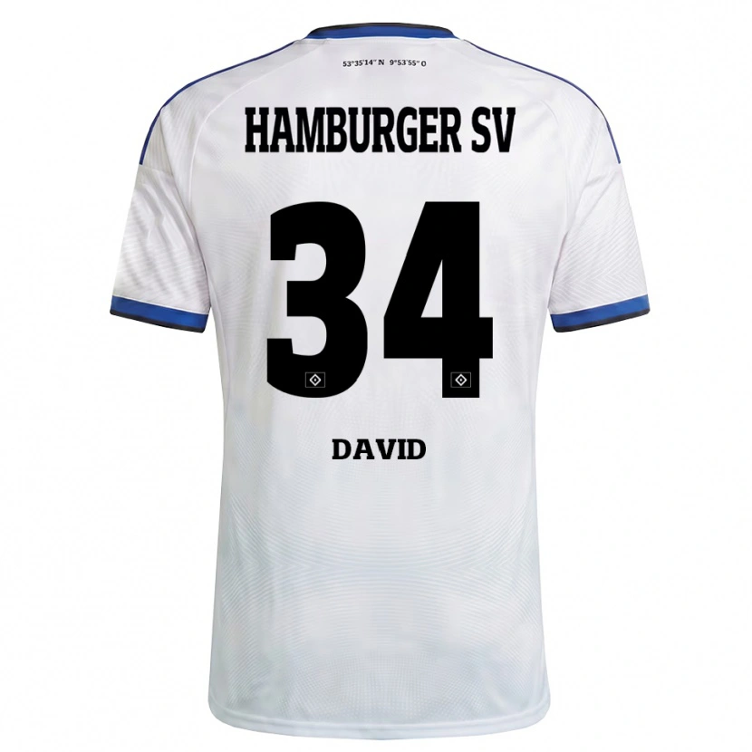 Danxen Herren Jonas David #34 Weiß Schwarz Blau Heimtrikot Trikot 2026/27 T-Shirt Schweiz