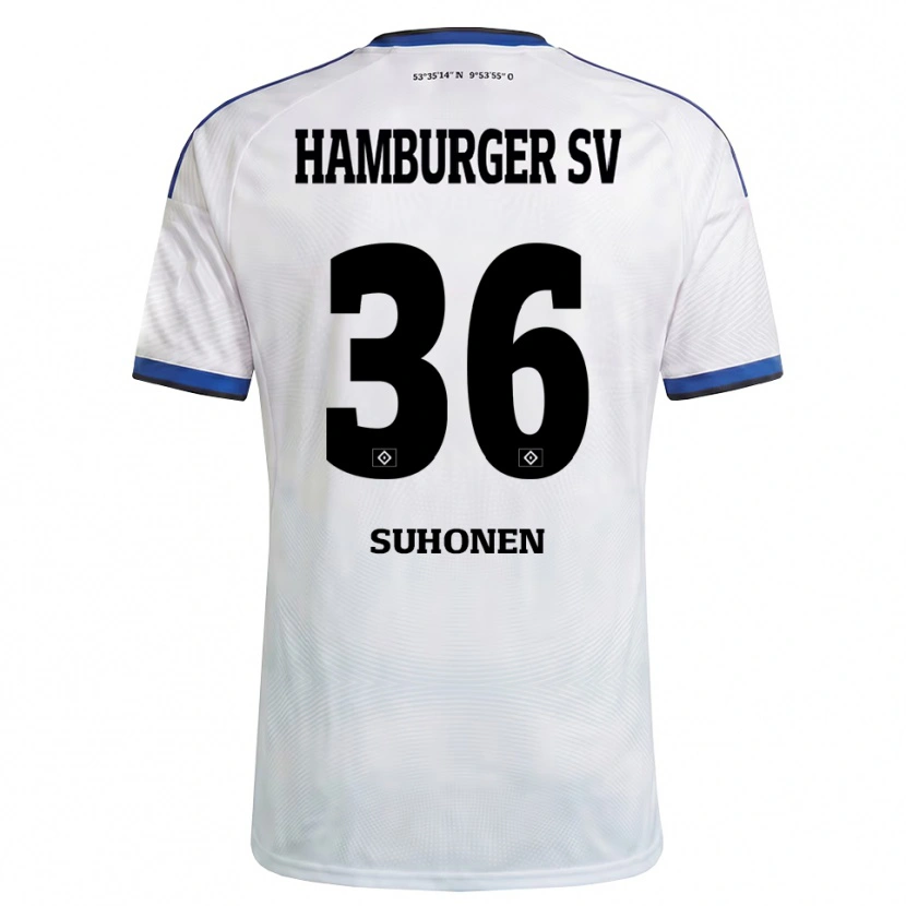 Danxen Herren Anssi Suhonen #36 Weiß Schwarz Blau Heimtrikot Trikot 2026/27 T-Shirt Schweiz