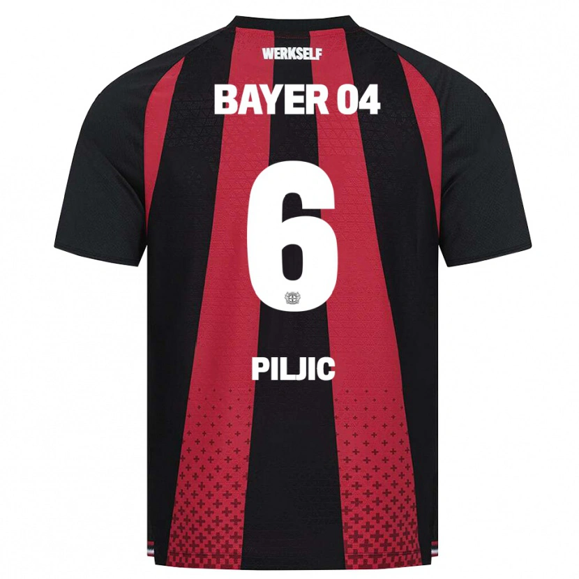 Danxen Herren Katharina Piljic #6 Schwarz Weiß Rot Heimtrikot Trikot 2026/27 T-Shirt Schweiz