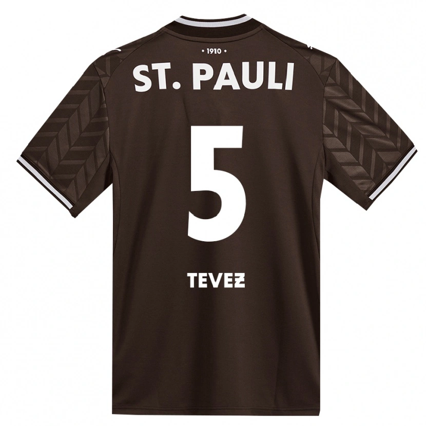Danxen Herren Federico Tevez #5 Kaffee Weiß Heimtrikot Trikot 2026/27 T-Shirt Schweiz