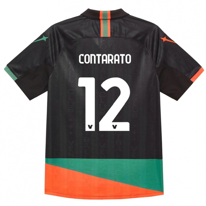 Danxen Herren Ettore Contarato #12 Schwarz Orange Grün Heimtrikot Trikot 2026/27 T-Shirt Schweiz