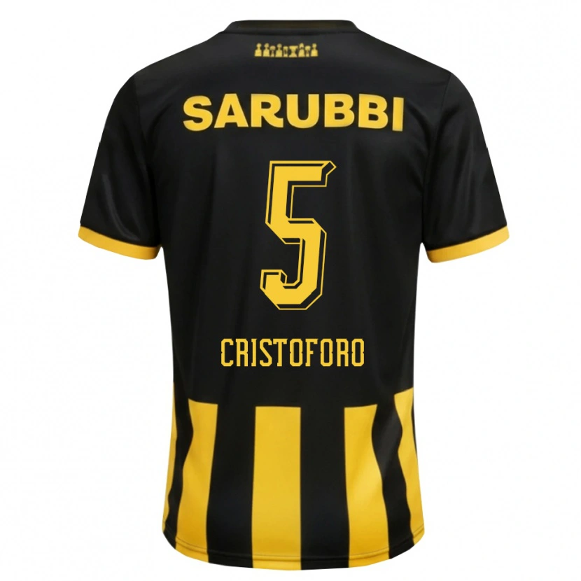 Danxen Herren Sebastián Cristóforo #5 Schwarz Gelb Heimtrikot Trikot 2026/27 T-Shirt Schweiz