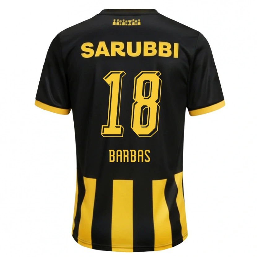 Danxen Herren Germán Barbas #18 Schwarz Gelb Heimtrikot Trikot 2026/27 T-Shirt Schweiz