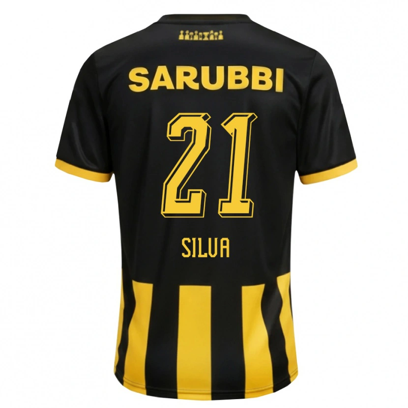 Danxen Herren Gastón Silva #21 Schwarz Gelb Heimtrikot Trikot 2026/27 T-Shirt Schweiz