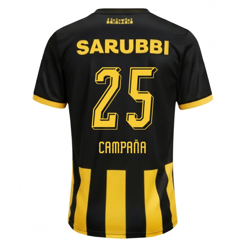 Danxen Herren Martín Campaña #25 Schwarz Gelb Heimtrikot Trikot 2026/27 T-Shirt Schweiz