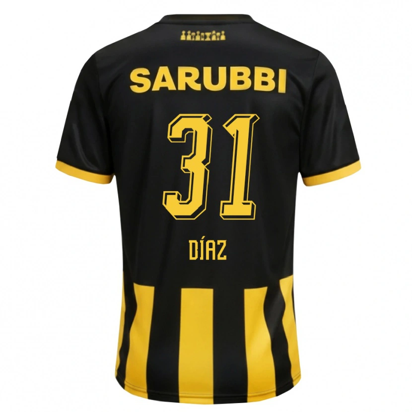 Danxen Herren Leandro Díaz #31 Schwarz Gelb Heimtrikot Trikot 2026/27 T-Shirt Schweiz