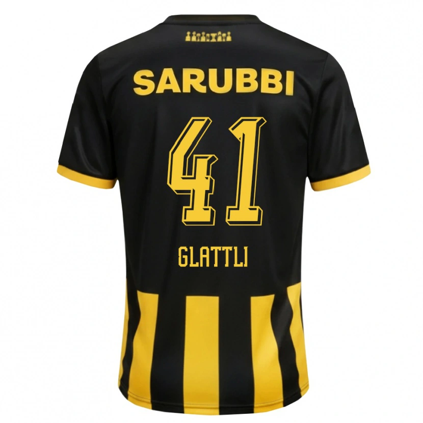 Danxen Herren Tiago Glattli #41 Schwarz Gelb Heimtrikot Trikot 2026/27 T-Shirt Schweiz
