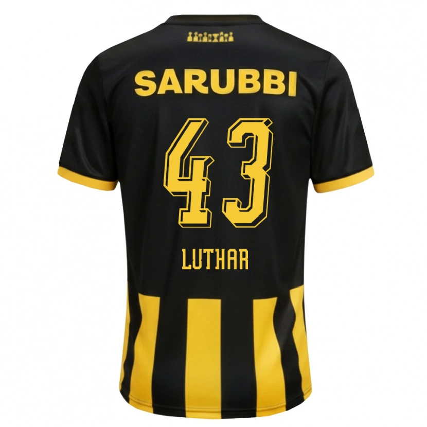 Danxen Herren Thiago Luthar #43 Schwarz Gelb Heimtrikot Trikot 2026/27 T-Shirt Schweiz