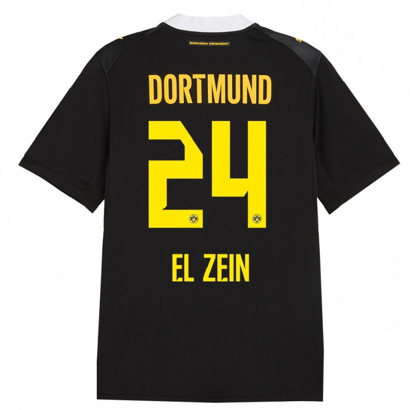 Danxen Herren Abu-Bekir Omer El-Zein #24 Schwarz Rot Gelb Auswärtstrikot Trikot 2026/27 T-Shirt Schweiz