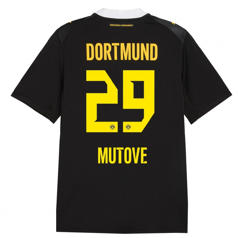 Danxen Herren Kevin Mutove #29 Schwarz Rot Gelb Auswärtstrikot Trikot 2026/27 T-Shirt Schweiz