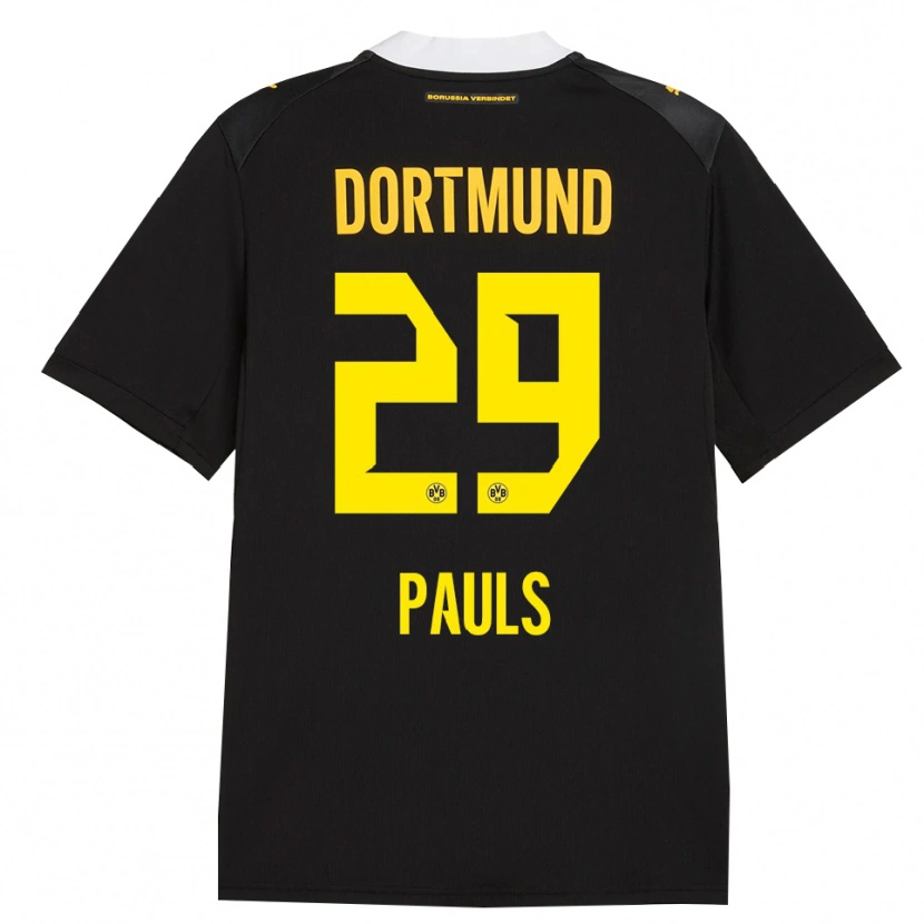 Danxen Herren Emilia Pauls #29 Schwarz Rot Gelb Auswärtstrikot Trikot 2026/27 T-Shirt Schweiz