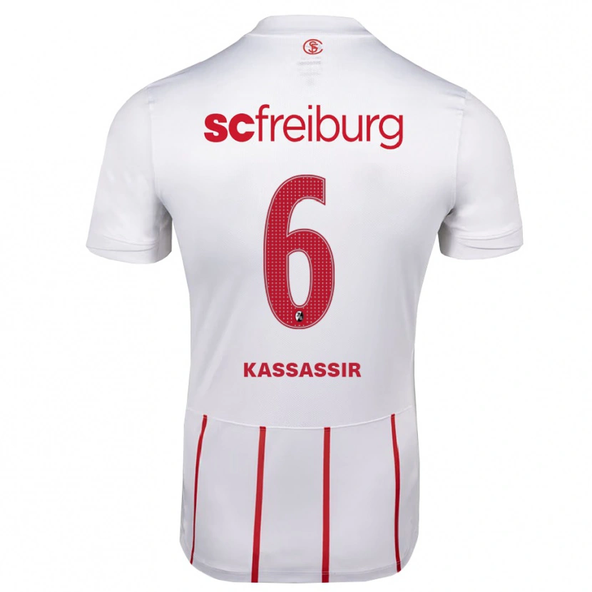 Danxen Herren Malik Kassassir #6 Weiß Rot Gelb Auswärtstrikot Trikot 2026/27 T-Shirt Schweiz