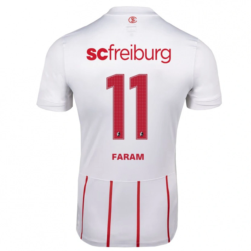 Danxen Herren Djamal Faram #11 Weiß Rot Gelb Auswärtstrikot Trikot 2026/27 T-Shirt Schweiz