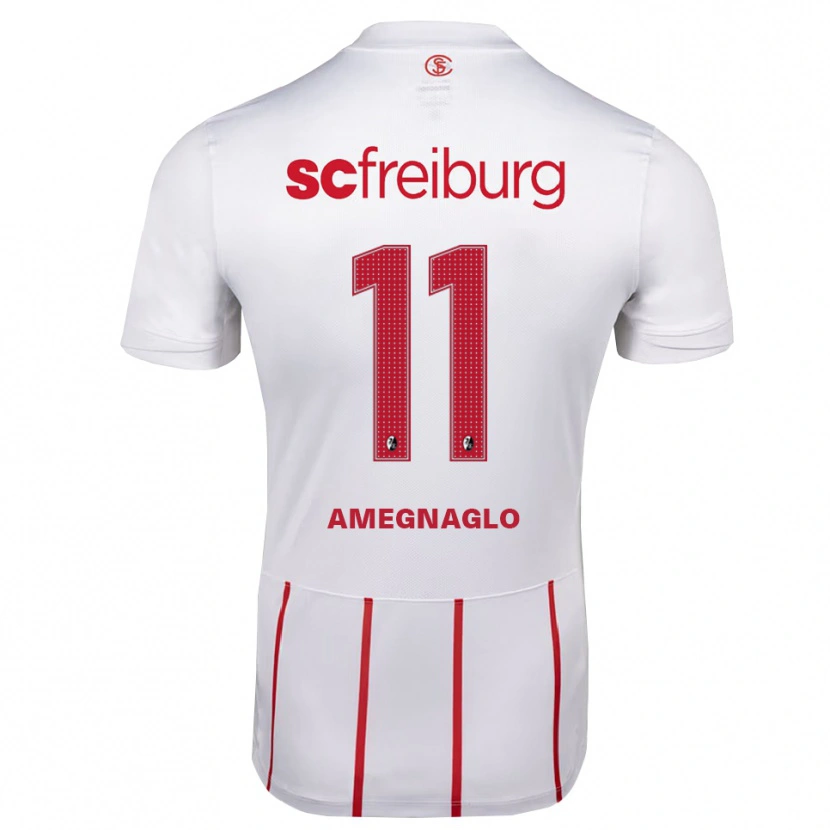 Danxen Herren David Amegnaglo #11 Weiß Rot Gelb Auswärtstrikot Trikot 2026/27 T-Shirt Schweiz