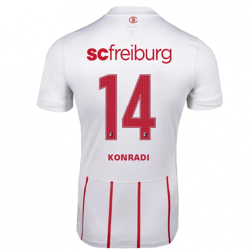 Danxen Herren Lennart Konradi #14 Weiß Rot Gelb Auswärtstrikot Trikot 2026/27 T-Shirt Schweiz